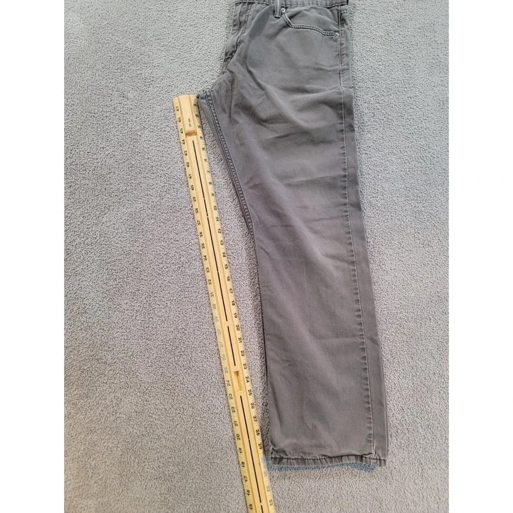 Levi's 514 Straight‎ Fit Men's 36x32 Gray Denim Jeans Casual Cotton Pants